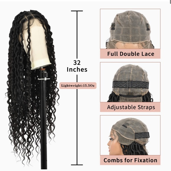 ✨SOLD✨ 32in Goddess Faux Loc Lace Frontal - Picture 6 of 6